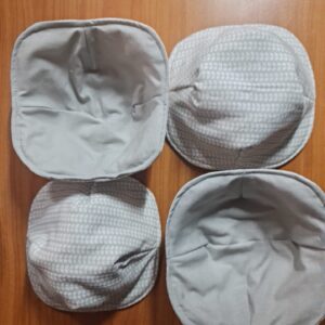Grey Leaf Pattern with Grey - Reversible Bowls Holders - Small