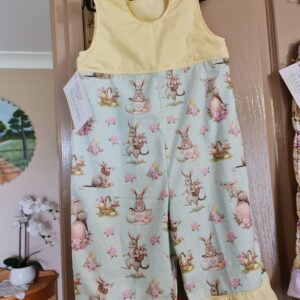 Lemon and Blue Overalls with Bilbies