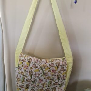 May Gibbs White and Lemon Fabric Satchel Bag