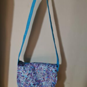 Purple and Blue Satchel Bag