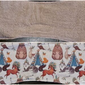 Indian Burp Cloth with Tan Toweling