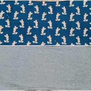 Blue Mickey With Blue Toweling Burp Cloth