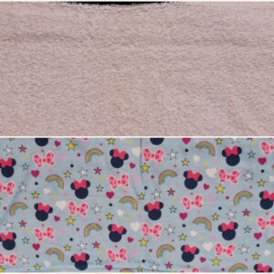 Blue Background Minnie with Pink Toweling Burp Cloth
