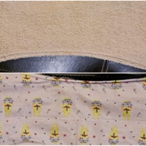 Pink Winnie the Pooh with Yellow Toweling Burp Cloth