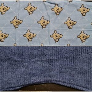 Blue Winnie the Pooh with Blue Towling Burp Cloth