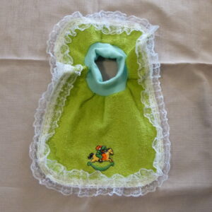Green Bib with Green Neck White Lace with Rocking Horse