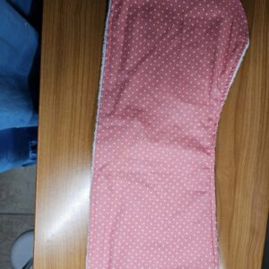 Apricot with White Dots Burp Cloth with White Toweling