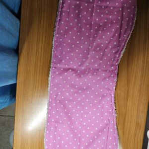 Pink with White Dots Burp Cloth with Pink Toweling
