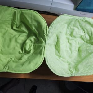 Green with White Triangle Pattern with Lime Green - Reversible Bowls Holders - Large - Set of 2