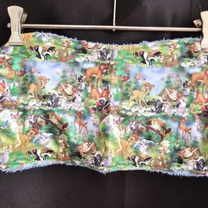 Bambi and Friends Burp Cloth with Blue Toweling