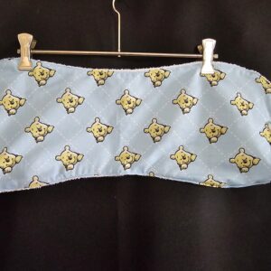 Winnie the Pooh on Blue Background Burp Cloth with White Toweling
