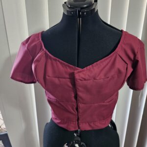 Maroon Saree Top - Size 8