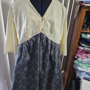 Lemon and Blue Tunic Top - Size 12/14