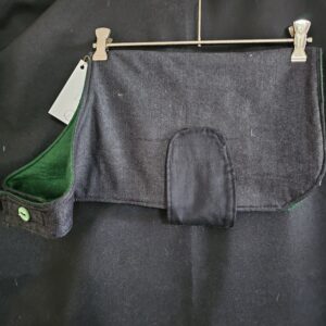 Medium Denim Dog Coat with Green Fleece Lining