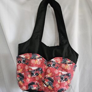 Red & Black Fire Engine Nappy Bag with Zipper