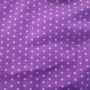 Purple Hearts with Pink Toweling Bib with Magnetic Closing