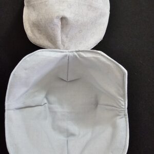 Grey with White Flower Pattern - Reversible Bowls Holders - Medium - Set of 2