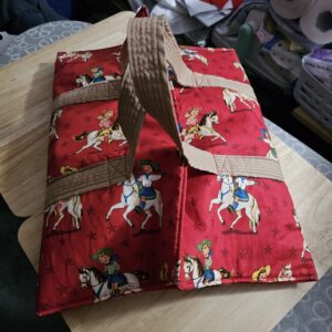Red Horse Riding Kids Material Pie/Casserole Dish Carrier