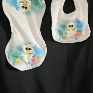 Duckling Matching Burp Cloth and Bib Set
