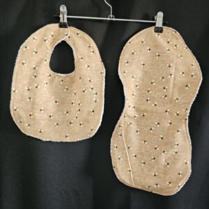 Bees Matching Burp Cloth and Bib Set
