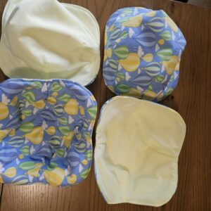 Multi Colour Hot Air Baloons/Yellow Fabric - Reversible Bowls Holders - Large - Single Units