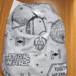 Grey with Star Wars Matching Burp Cloth and Bib Set with Magnetic Clip