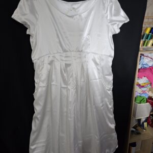 White Satin Dress Fully Lined