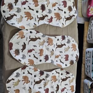Australian Animals Burp Cloth with White Toweling