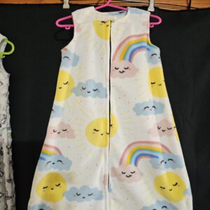 Small Rainbows and Clouds and Sun Sleeveless Sleeping Bag